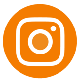 Orange social icons
