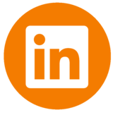 Orange LinkedIn Icon