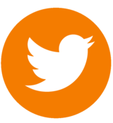 Orange twitter icon