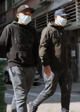 People wearing masks
