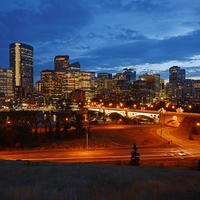Downtown Calgary at night