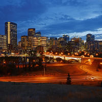 Downtown Calgary at night