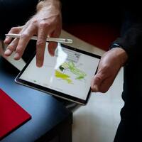 A prototype on a tablet