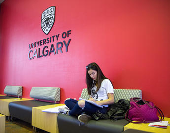 Student studying at UCalgary