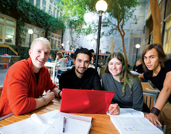 UCalgary students around a table