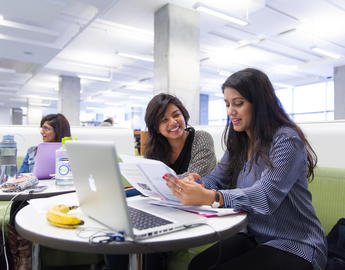 Students working together