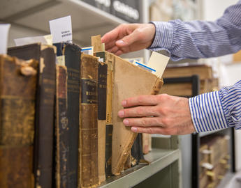 History books being grabbed