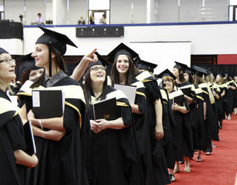 Graduates at convocation