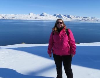 Faculty member in the arctic